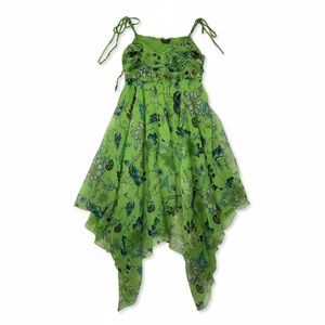 Chaudry KC  NWT Green Floral Sleeveless Dress Women’s L READ